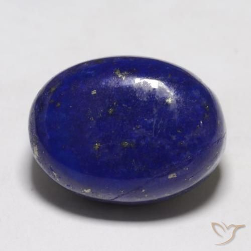 13.91カラットの天然とても濃い青ラピスラズリ（16×12 mm・オーバルカット）