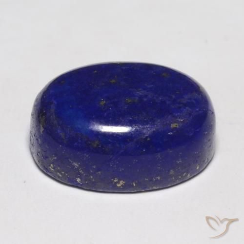 13.91カラットの天然とても濃い青ラピスラズリ（16×12 mm・オーバルカット）