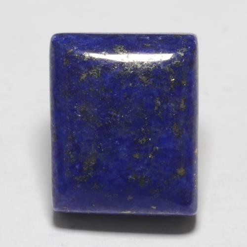 17.06カラットの天然とても濃い青ラピスラズリ（14.9×12.1 mm・バゲット）