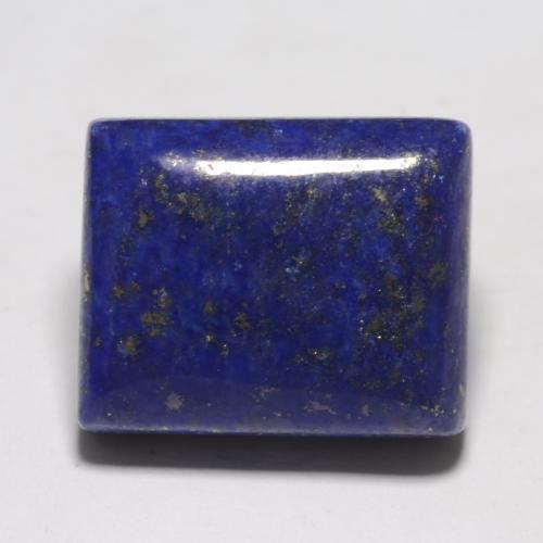 17.06カラットの天然とても濃い青ラピスラズリ（14.9×12.1 mm・バゲット）