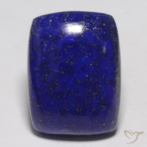 22.43カラットの天然とても濃い青ラピスラズリ（20.1×15.2 mm・クッションカット）