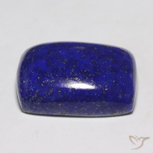 22.43カラットの天然とても濃い青ラピスラズリ（20.1×15.2 mm・クッションカット）