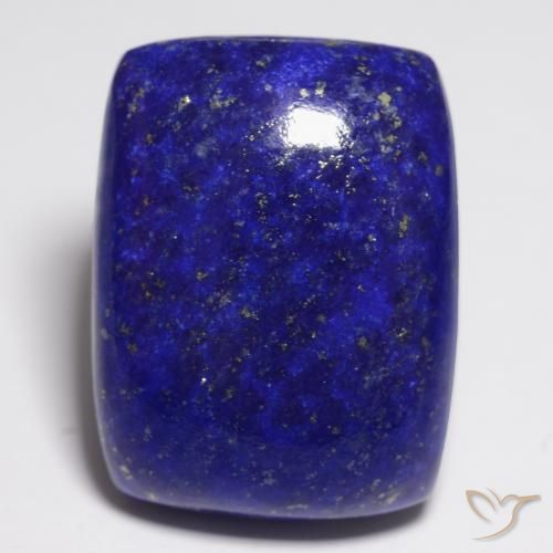 21.85カラットの天然濃いネイビーブルーラピスラズリ（20×15.2 mm・クッションカット）
