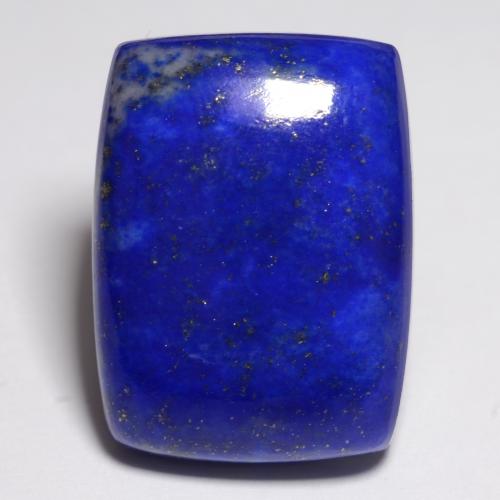 19.45カラットの天然明るいブルーラピスラズリ（20.1×15.1 mm・クッションカット）