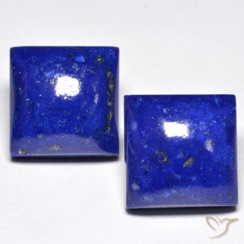15.22カラットの天然明るいブルーラピスラズリ（11.2×11.1 mm・四角）