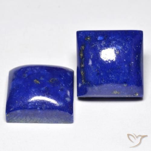 15.22カラットの天然明るいブルーラピスラズリ（11.2×11.1 mm・四角）