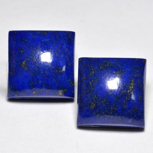 15.74カラットの天然濃いネイビーブルーラピスラズリ（11.1×11 mm・四角）