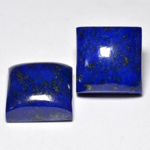 15.74カラットの天然濃いネイビーブルーラピスラズリ（11.1×11 mm・四角）