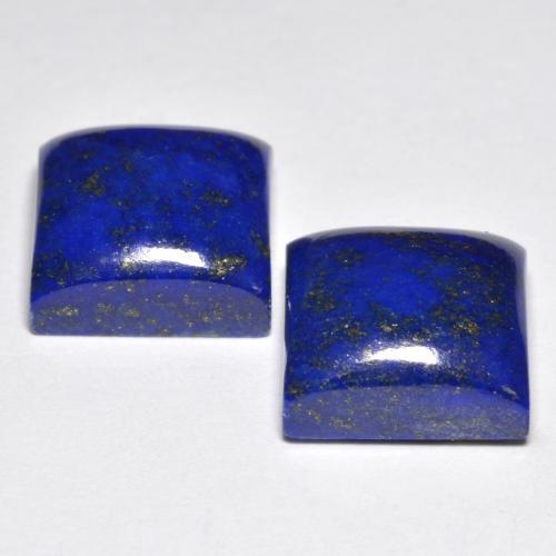 15.74カラットの天然濃いネイビーブルーラピスラズリ（11.1×11 mm・四角）
