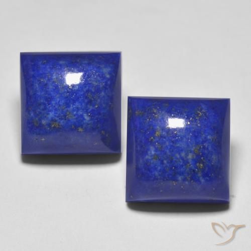 17.83カラットの天然ネイビーブルーラピスラズリ（11.1×11.1 mm・四角）