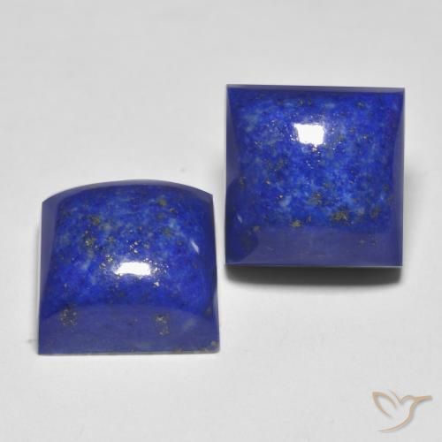 17.83カラットの天然ネイビーブルーラピスラズリ（11.1×11.1 mm・四角）