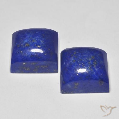 17.83カラットの天然ネイビーブルーラピスラズリ（11.1×11.1 mm・四角）