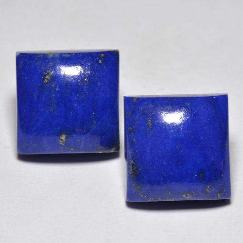 15.18カラットの天然濃いネイビーブルーラピスラズリ（11.1×11 mm・四角）