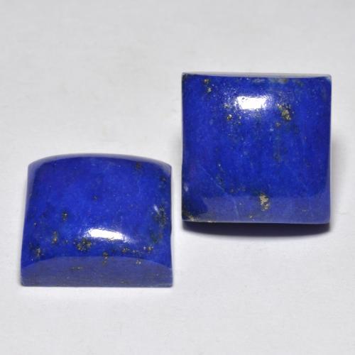 15.18カラットの天然濃いネイビーブルーラピスラズリ（11.1×11 mm・四角）