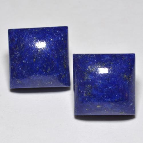 15.66カラットの天然濃いネイビーブルーラピスラズリ（11.2×11 mm・四角）