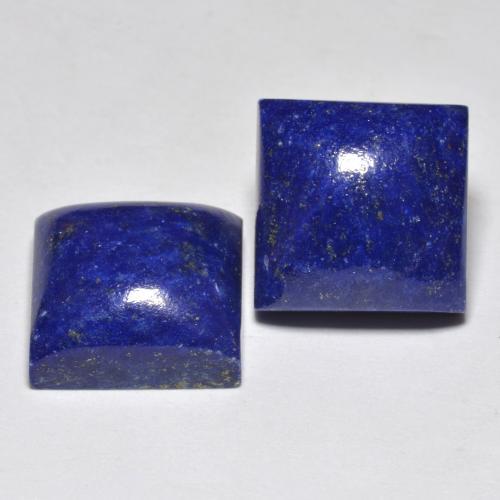 15.66カラットの天然濃いネイビーブルーラピスラズリ（11.2×11 mm・四角）