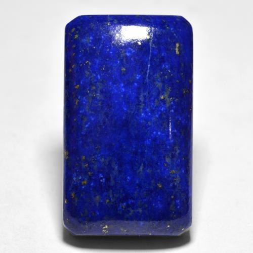 30.38カラットの天然エレクトリックブルーラピスラズリ（25.4×14.9 mm・エメラルドカット）