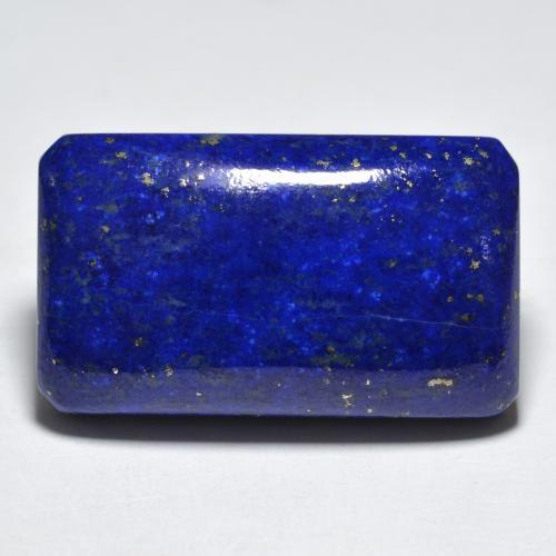 30.38カラットの天然エレクトリックブルーラピスラズリ（25.4×14.9 mm・エメラルドカット）