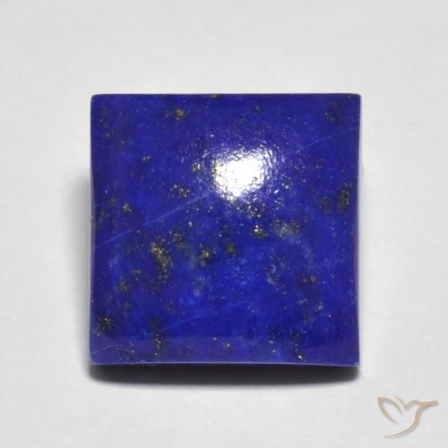 7.03カラットの天然ダークブルーラピスラズリ（11×10.9 mm・四角）