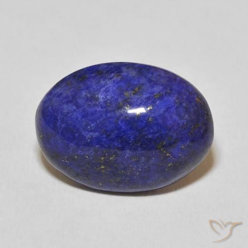 9.50カラットの天然とても濃い青ラピスラズリ（17.1×12.5 mm・オーバルカット）