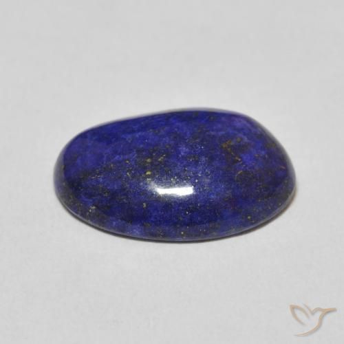 9.50カラットの天然とても濃い青ラピスラズリ（17.1×12.5 mm・オーバルカット）