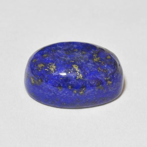 8.94カラットの天然濃いエジプシャンブルーラピスラズリ（14.1×10.1 mm・オーバルカット）