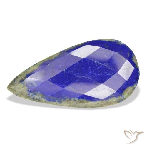 34.99ct 天然 ネイビーブルー ラピスラズリ, 洋梨の形, オペーク