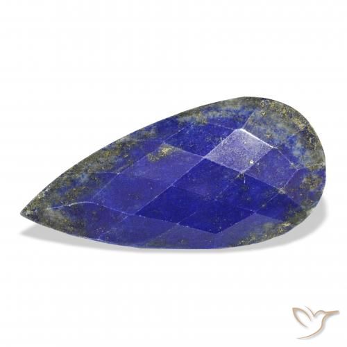 33.37ct 天然 ネイビーブルー ラピスラズリ, 洋梨の形, オペーク