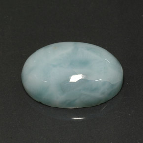 12.97カラットの天然グリーンブルーラリマー（18.1×13 mm・オーバルカット）