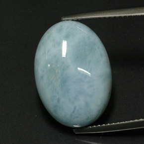12.27カラットの天然ブルーグリーンラリマー（18.2×13 mm・オーバルカット）