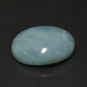 12.46カラットの天然グリーンブルーラリマー（18.2×13.2 mm・オーバルカット）