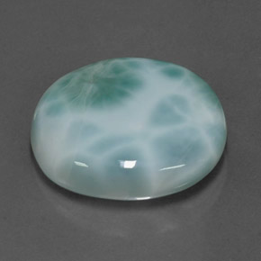 19.66カラットの天然グリーンブルーラリマー（21.1×18.1 mm・オーバルカット）