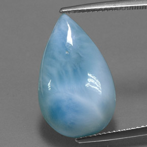 11.31カラットの天然ブルーラリマー（21.2x13 mm・洋梨の形）
