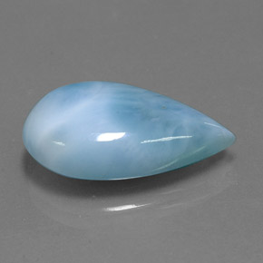 11.31カラットの天然ブルーラリマー（21.2x13 mm・洋梨の形）