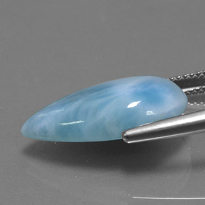 11.31カラットの天然ブルーラリマー（21.2x13 mm・洋梨の形）