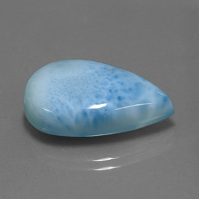 18.19カラットの天然ブルーラリマー（23.2×15.4 mm・洋梨の形）