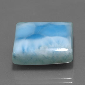 31.65カラットの天然ブルーラリマー（19.6×17.7 mm・バゲット）
