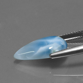 5.64カラットの天然ブルーラリマー、洋梨の形、オペーク