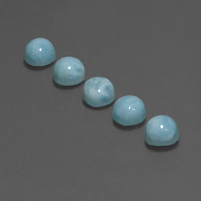 カラットの天然ブルーラリマー（5.18 mm・ラウンドカット）