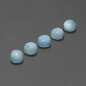 カラットの天然ブルーラリマー（5.00 mm・ラウンドカット）