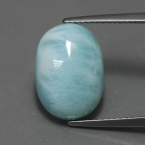 7.33カラットの天然ブルーラリマー（14.1×10.1 mm・オーバルカット）