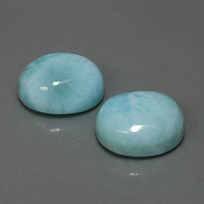 カラットの天然ブルーラリマー（12.2×10.1 mm・オーバルカット）