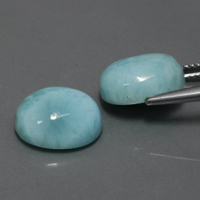 カラットの天然ブルーラリマー（12.2×10.1 mm・オーバルカット）