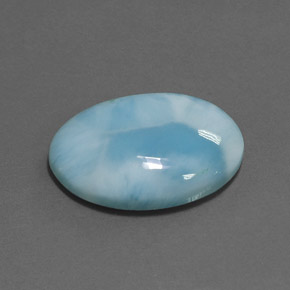 15.89カラットの天然ブルーラリマー（22×16.4 mm・オーバルカット）