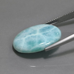 15.50カラットの天然ブルーラリマー（22×16.3 mm・オーバルカット）
