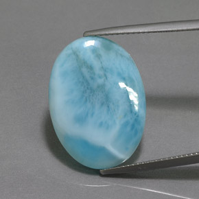 14.10カラットの天然ブルーラリマー（22.3×16.1 mm・オーバルカット）
