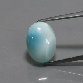 7.44カラットの天然ブルーラリマー（14.2×10.3 mm・オーバルカット）