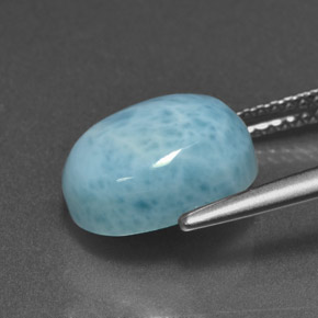 4.73カラットの天然ブルーラリマー、オーバルカット、オペーク