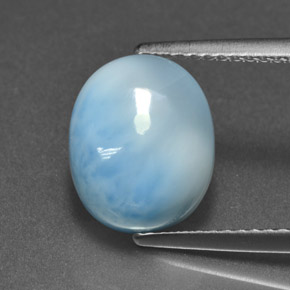 4.80カラットの天然ブルーラリマー（11×9.2 mm・オーバルカット）