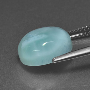 4.70カラットの天然ブルーラリマー、オーバルカット、オペーク